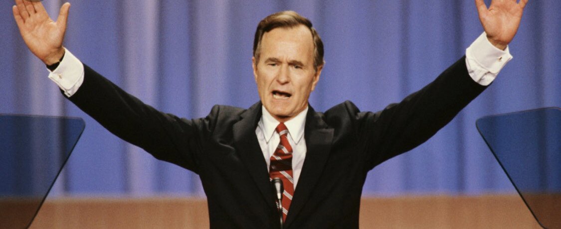 RepublicansforJ's tweet image. Our last President of the Greatest Generation.  The ultimate public servant.  Always America first.  Thank you Mr. President.  God Bless.