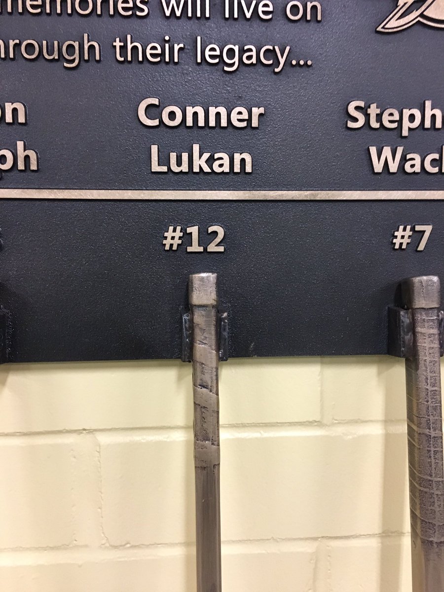 First game back in St. Albert. Needed to take a moment and say hi to Conner. My heart wouldn't let me leave without doing so #CL12 #HumboldtStrong #weplayforthem