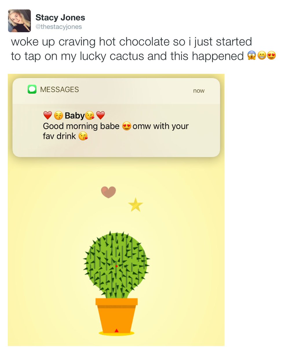 luckycactusapp's tweet photo. People are paying $10 for an app where you tap a cactus for luck. Download now! https://t.co/9fzmwXp83L