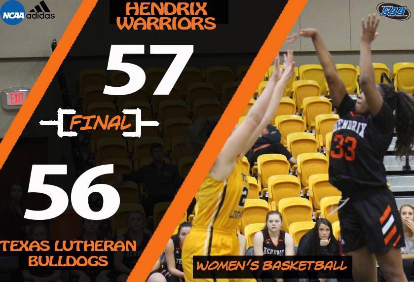HendrixWarriors's tweet image. This one's for the home team! Jayla King gets a HUGE offensive rebound in closing seconds and hits mid-range jumper as Hendrix closes out the 2018 home season in buzzer-beating fashion 57-56! #WarriorUp #Winning #HendrixNation