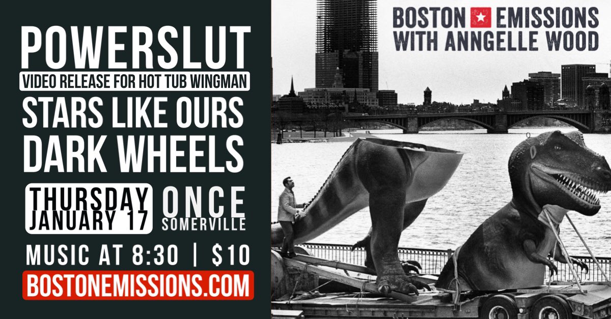 DarkWheels's tweet photo. Next show! We’re joining Powerslut for the release of their new video, “Hot Tub Wingman”, along with Stars Like Ours. ONCE is the place on Jan 17. Presented by @bostonemissions https://t.co/Yg7S11rvD1