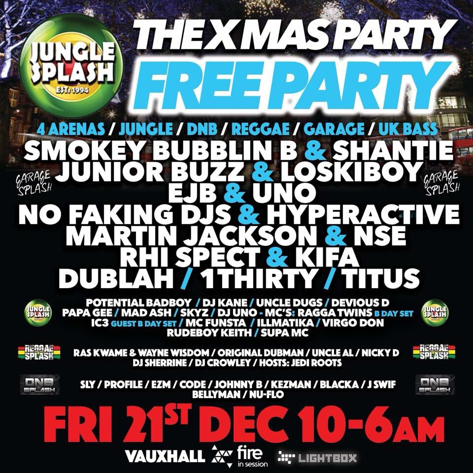 Ending the year of sick party’s Fire &amp; Lightbox Complex, Vauxhall, London  in style - RAVE WITH US! 
Free Christmas Party Fri 21st Dec 
Guest List Link goo.gl/Lv8q4a