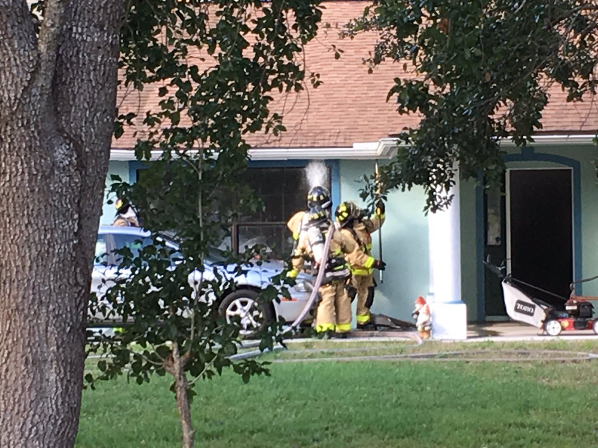 BCFRpio's tweet image. UPDATE: Single story residential home in the 3700 blk Canaveral Groves Blvd. Fire through the roof over the garage and fore in attic. Defensive. Cocoa FD assisting. No injuries. Occupants out.