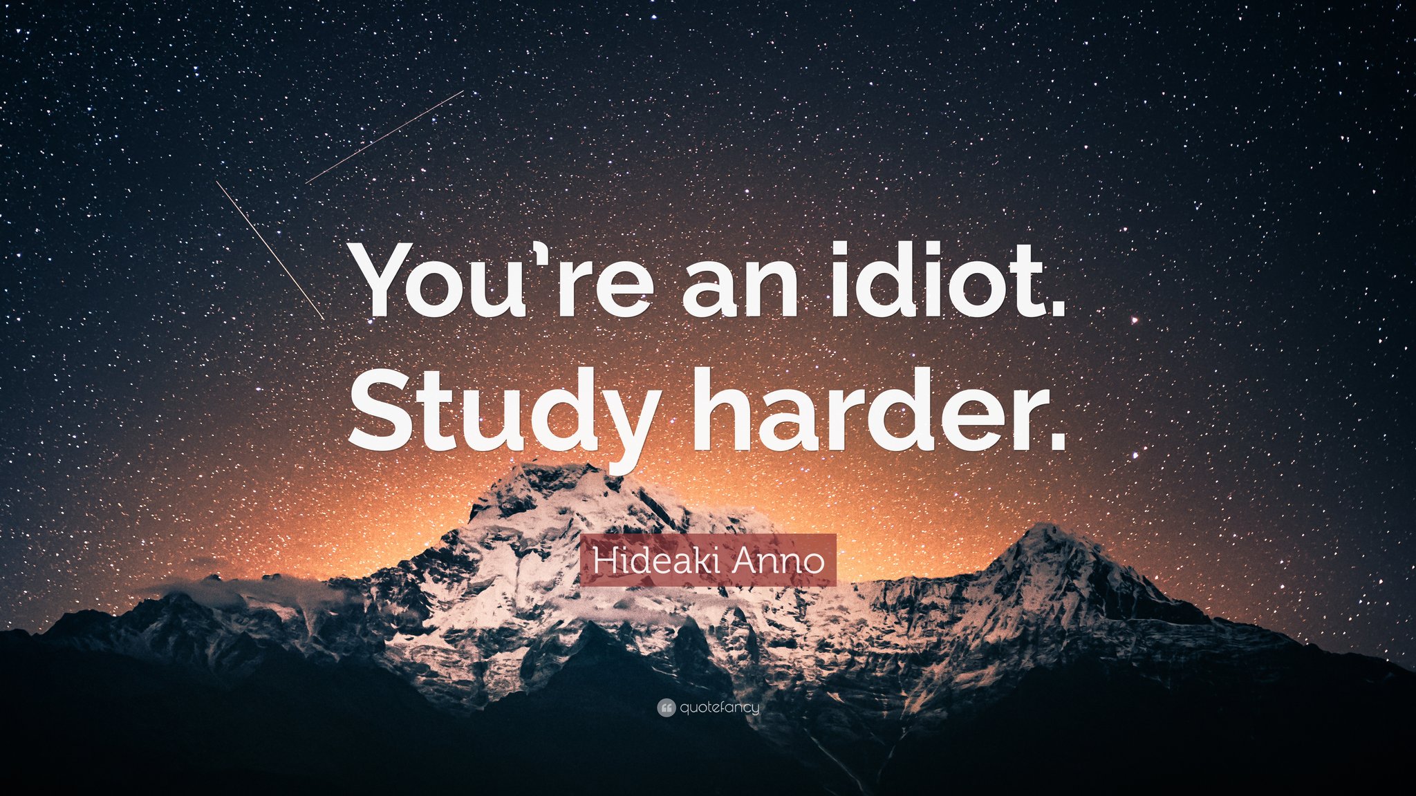 Hideaki Anno Quote: “You're an idiot. Study harder.”