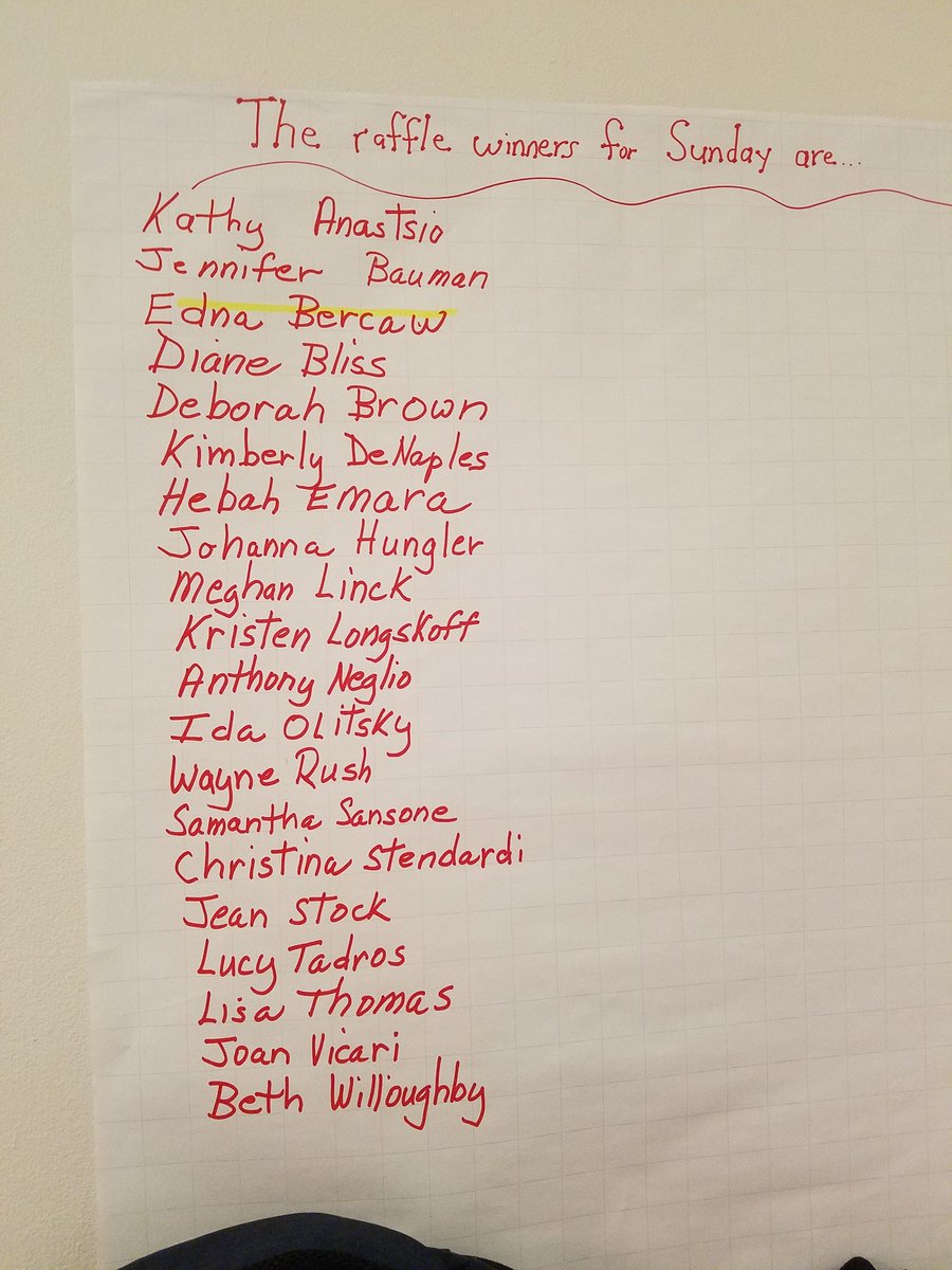 KimDeNaples's tweet photo. Raffle winners for Sunday are posted in Vendor's Hall! Did you win?  #njasl18 https://t.co/cWheWohIuu