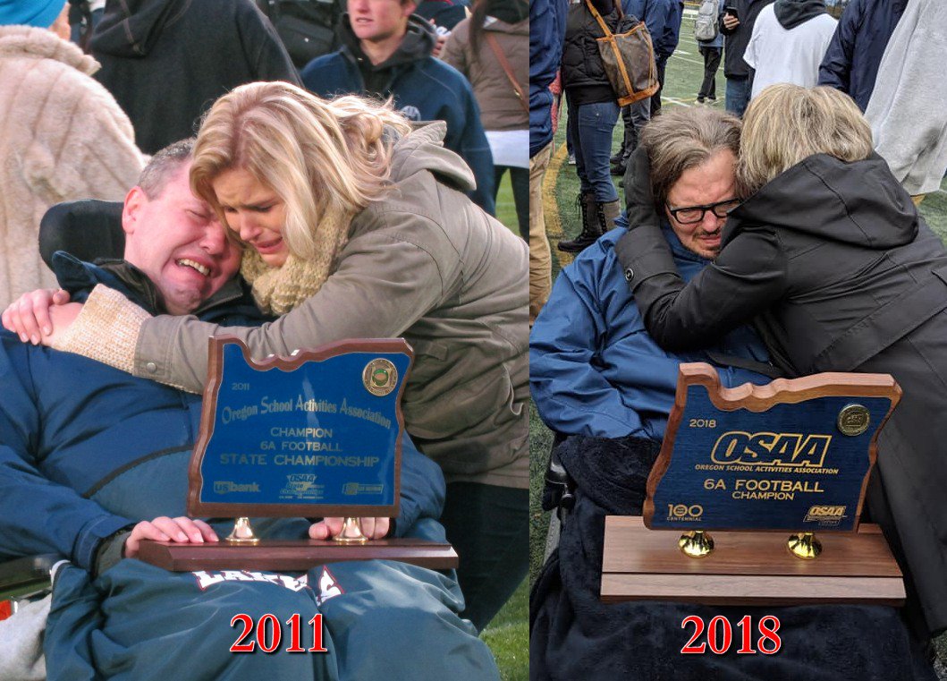 CoachJeffYoung's tweet photo. STILL crying and if you think I’m even remotely embarrassed, you just don’t get it! #CannotGetBetter #LO48 @LOLakersFB https://t.co/SztxnEzwdS