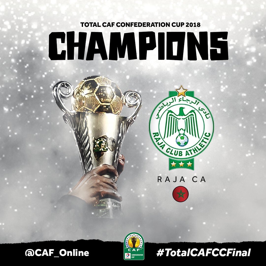 Raja Club Athletic on X: WE ARE THE #CHAMPIONS 🏆💪 نحن الأبطال #CAFCC2018  ⚽️💚  / X