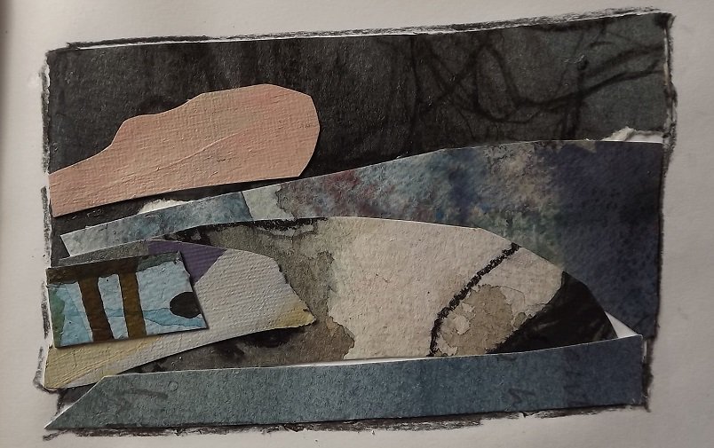 Sarahballartist's tweet photo. #constructed #landscapes in the #sketchbook #paintedpapers #composition #findsomethingnew https://t.co/h4AqAuyUMl