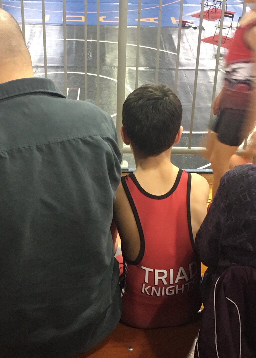B. Newcombe reppin’ TMS 6th grade Team Red Lightning at the Edwardsville Lincoln Middle School wrestling tournament this weekend...AND he took SECOND PLACE!! Whoop  Whoop!!!  #triadproud #tms #teamredlightning #wrestling
