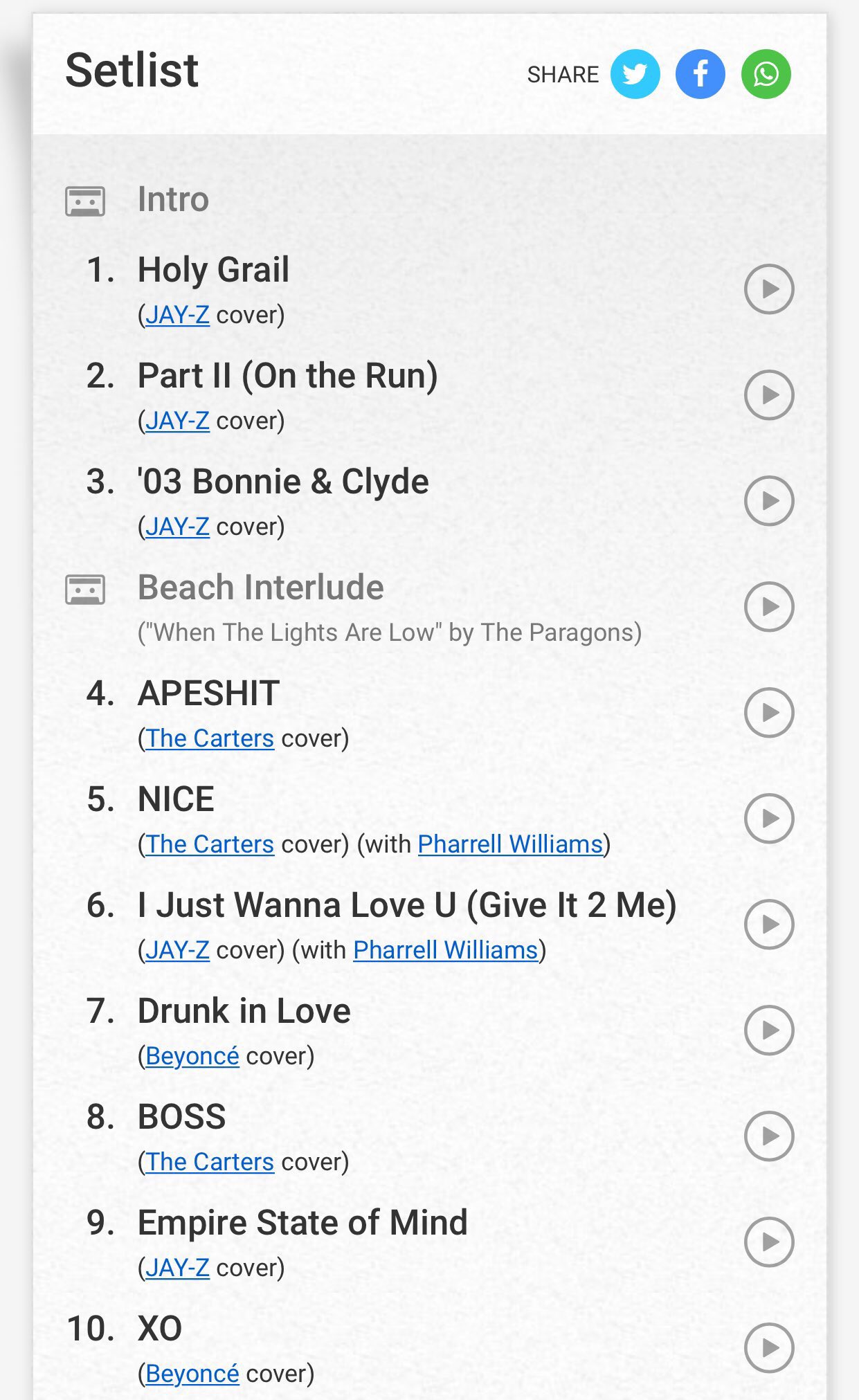 Arriba 44+ imagen citizen setlist Abzlocal.mx