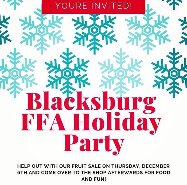 Come join us for our annual holiday party! Feel free to bring a nut free dish. Contact a advisor or officer for more information. Hope to see you there!