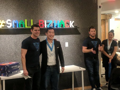 IntuitDev's tweet photo. THIRD PLACE: A round of applause for https://t.co/ZlaAiC7HOK. A great solution for #smallbiz, and we can't wait to see where you take it. The hard work paid off and each team member will receive $250! 🇨🇦🍁 #stradio https://t.co/Z4lLmWEEcM