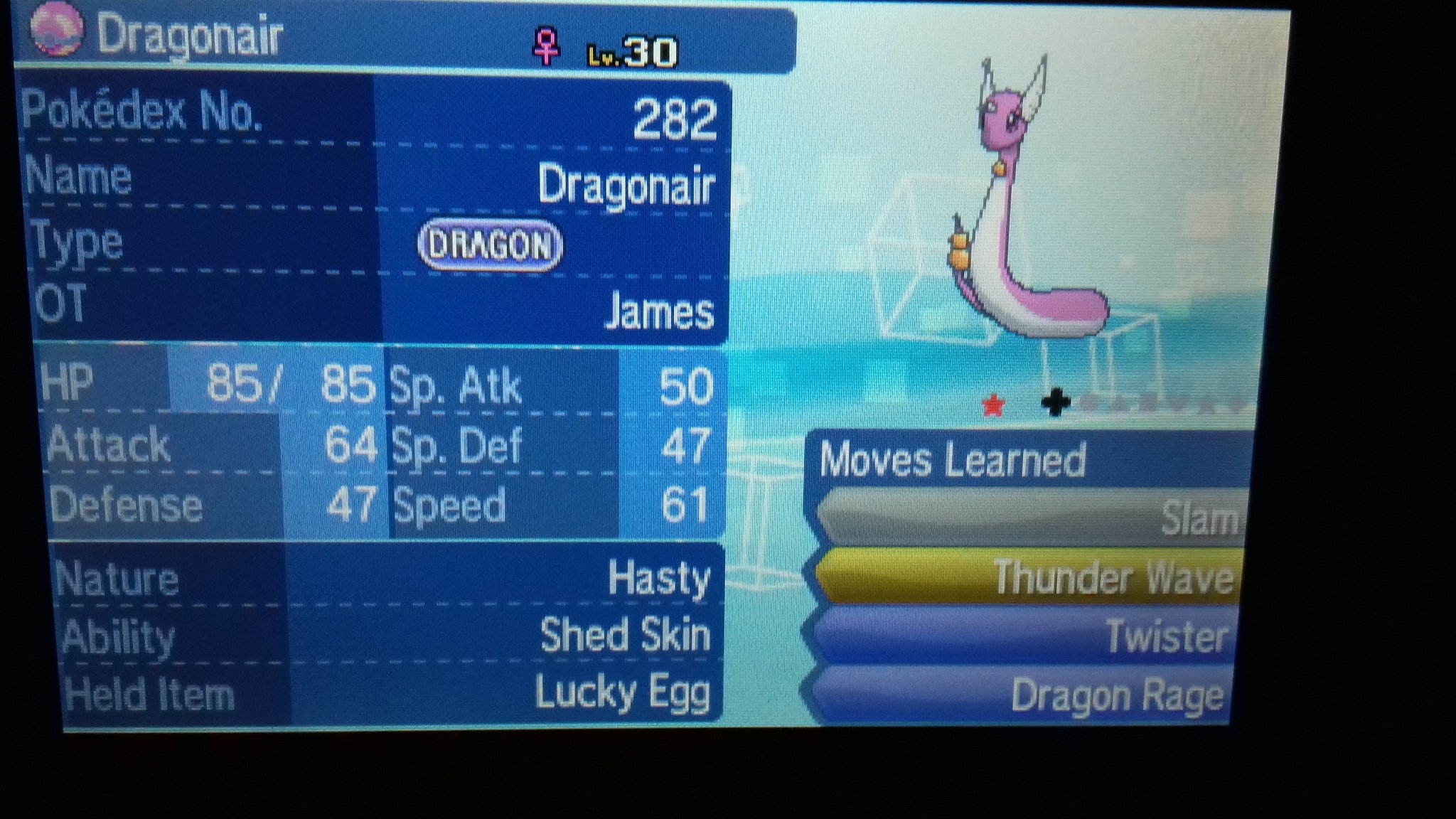 prinnyvsteddie on Twitter: "86 sos for second shiny dratini evolved into dragonair sos hunt the last few pokemon will be egg hunt then i'll have all pokemon shiny in the aloladex