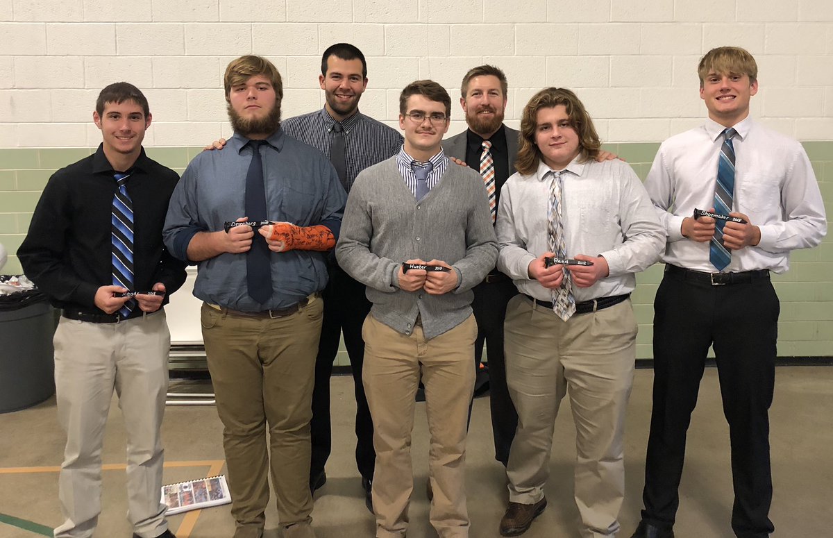 CoachCurtisWCHS's tweet image. WILD HOG starting five group pic from tonight’s banquet. What I was proud of the most was that ALL FIVE of our starters were Ironman award winners. They practiced every day this year and brought it each practice!

Last year: 6 Ironman winners
This year: 26 Ironman winners!