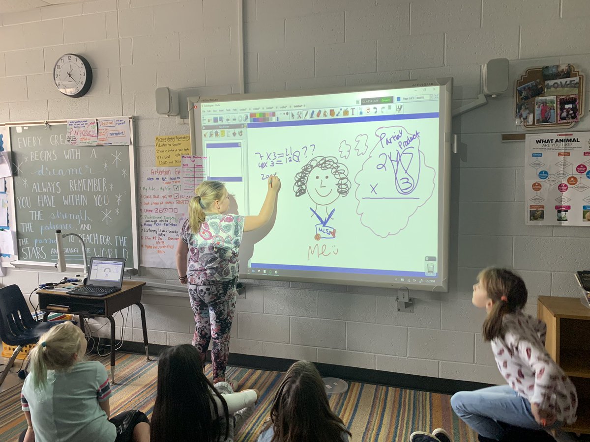 NikiaEwell's tweet photo. Love seeing my girls tackle math. Every day we teach each other how to be fearless in math. #fantastic4th #partialproduct https://t.co/efQJiS5E9w