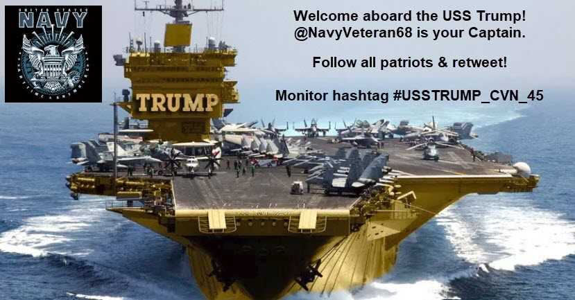 NavyVeteran68's tweet photo. Taps, Taps. Lights out. All hands turn into your racks. Maintain silence about the decks.

Goodnight shipmates, don't let the Liberals bite!

#USSTRUMP_CVN_45_Taps https://t.co/B8OODHecJz
