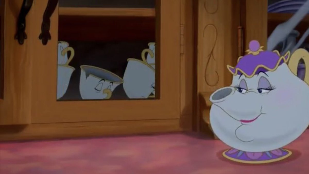mlsisco19's tweet photo. @sarahmaclean @Kris10Callihan Favorite movie!! She barely mentions the others! 🤦🏼‍♀️ Maybe they’re “older” &amp; Chip is the baby? He’s damaged &amp; needs a little (or all of the) extra attention from mom?  Or were all kids in the castle turned into tea cups? Some aren’t hers? 🤔😂 #mindrunning #conspiracytheories https://t.co/AqwZ9Riotv