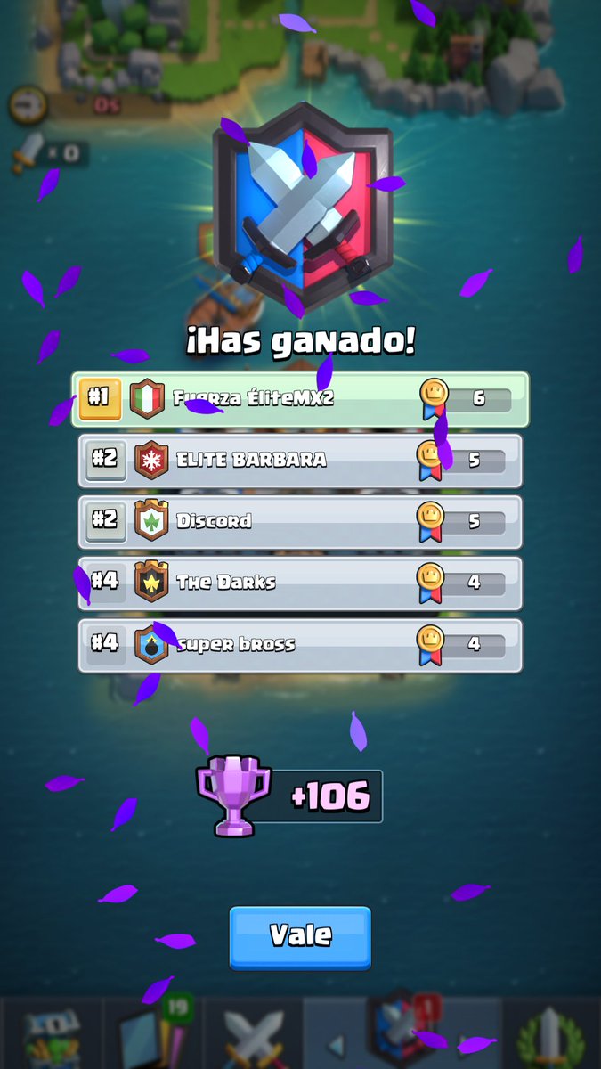Felicidades a nuestra Cantera FUERZA ELITEMX2 por ganar su primera guerra de clanes 🥇🏆🥇 en pocos días ah tenido un gran crecimiento. 😮😮😮👍👍👍
#ClashRoyale