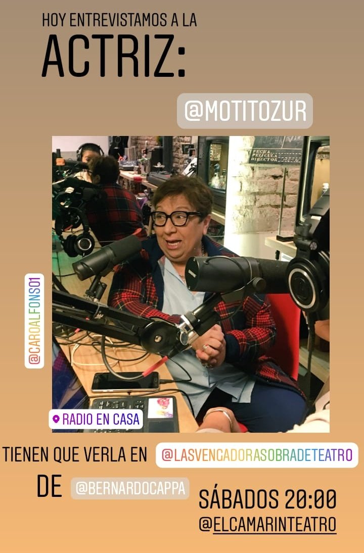 noeperizzotti's tweet photo. Un gustazo entrevistar a la genia de Silvia Villazur @motitozur

Vayan a verla en #LasVengadoras de @Bercappa,  los Sábados 20:00 en El camarin de las musas

Gracias @caroalfonso1 https://t.co/wH6SaEvQ9D