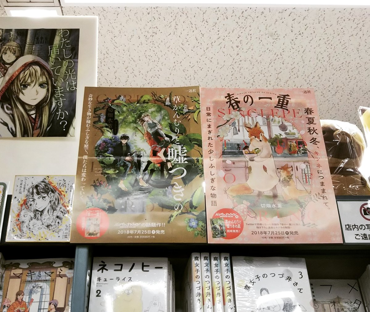ジュンク堂書店池袋本店コミックフロア(@junkuik_comic)様にてサイン本お取扱頂いております。
お近くの方はぜひ!
(サイン画像はサンプルです)
棚のお写真緊張して撮り忘れてたので以前頂いたものお借りしてます。見てほしいこの景色…とてもうれしい…!!!😭
この度は本当にありがとうございました!! 