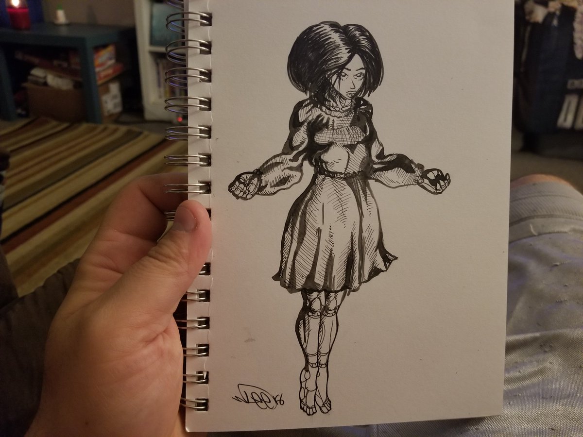 MarshComics's tweet photo. Not really happy with my first 2 pieces for #SHEcember2018 here is "floating" and "Laughter" day 1 and 2 also continuing my obsession with #Alita by using reference from @rosasalazarbr 
.
.
#SHEcember #alitabattleangel https://t.co/fB6iTkfp7H