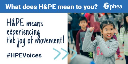 What does H&amp;PE mean to you? Share your voice, photos &amp; videos using #HPEVoices and help us continue to be a provincial voice for quality H&amp;PE by donating: bit.ly/2S40HHS