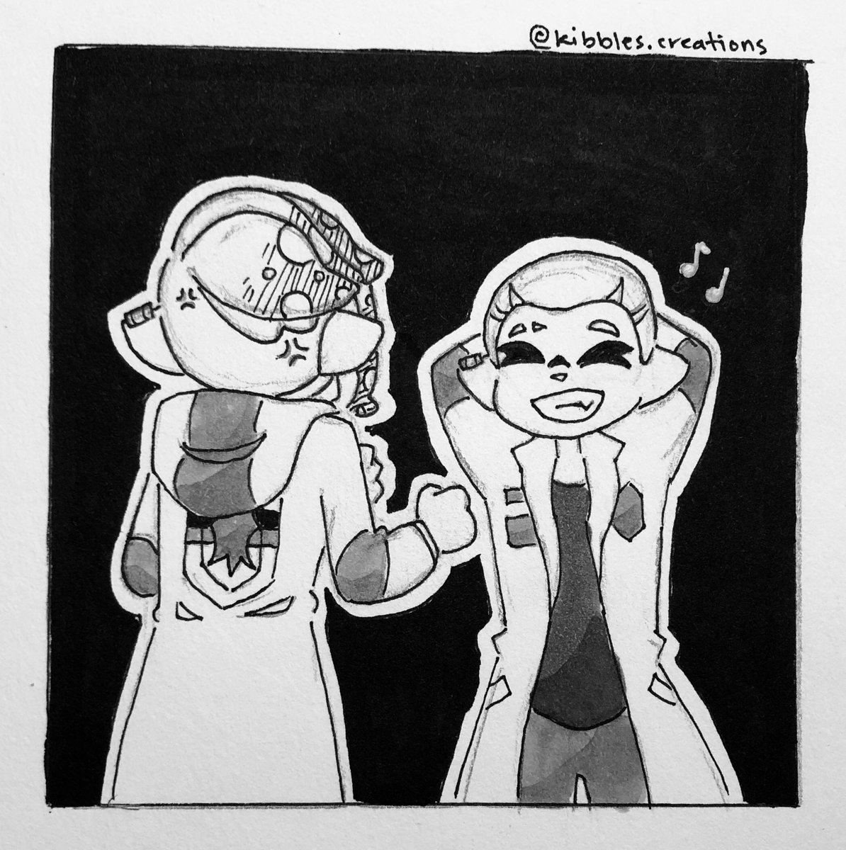 KibblesCreation's tweet photo. Another smol comic of these two! Jr is up to no good again （≧∇≦）#splatoon2 #fanart #emperor #egingjr #coroika #corocoromanga https://t.co/qyCJDXifhS