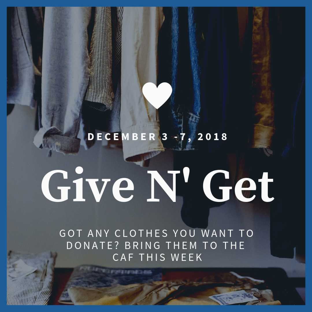 AlleviatePETHS's tweet photo. Don't forget to bring gently used clothes tomorrow! @PETHS_SDGs_Club #sustainable #recycle https://t.co/ZzZo7ptDHL