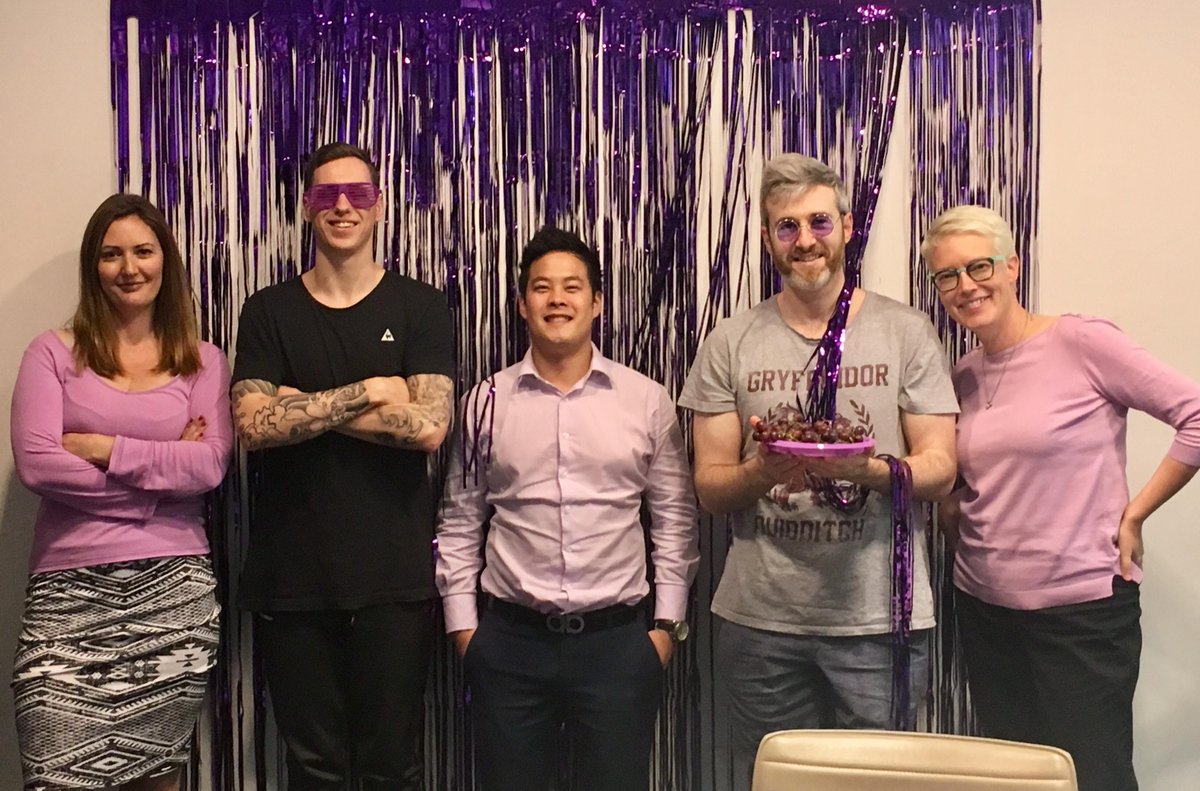 Siteimprove_ANZ's tweet photo. It's 'International Day of Persons with Disabilities' and Siteimprove are lighting up and blowing up the web! #IDPWD #accessibility #BetterWebForAll
(Alt text: Five Siteimprove staff dressed in purple, standing in front of purple sparkly curtain)
https://t.co/goMh9pGImK https://t.co/AVevlw8Cp9