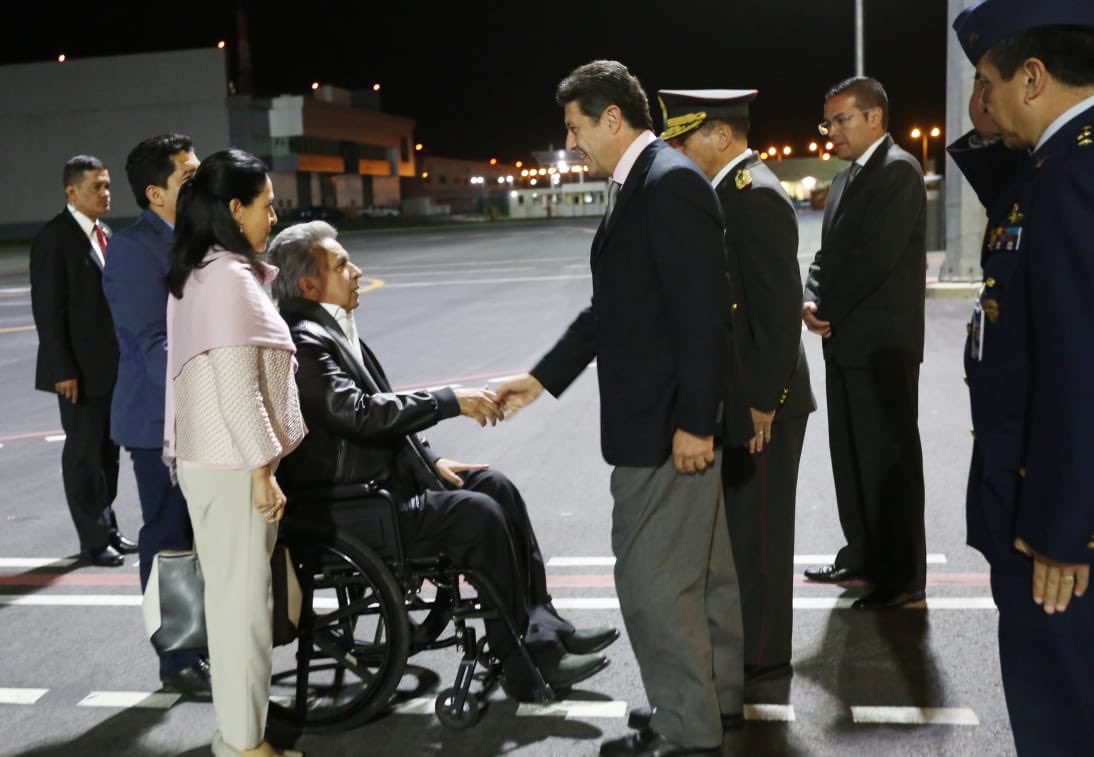 Primer mandatario, <a href="/Lenin/">Lenín Moreno</a> Moreno, arriba a la ciudad de Quito luego de cumplir su agenda de actividades en México.
