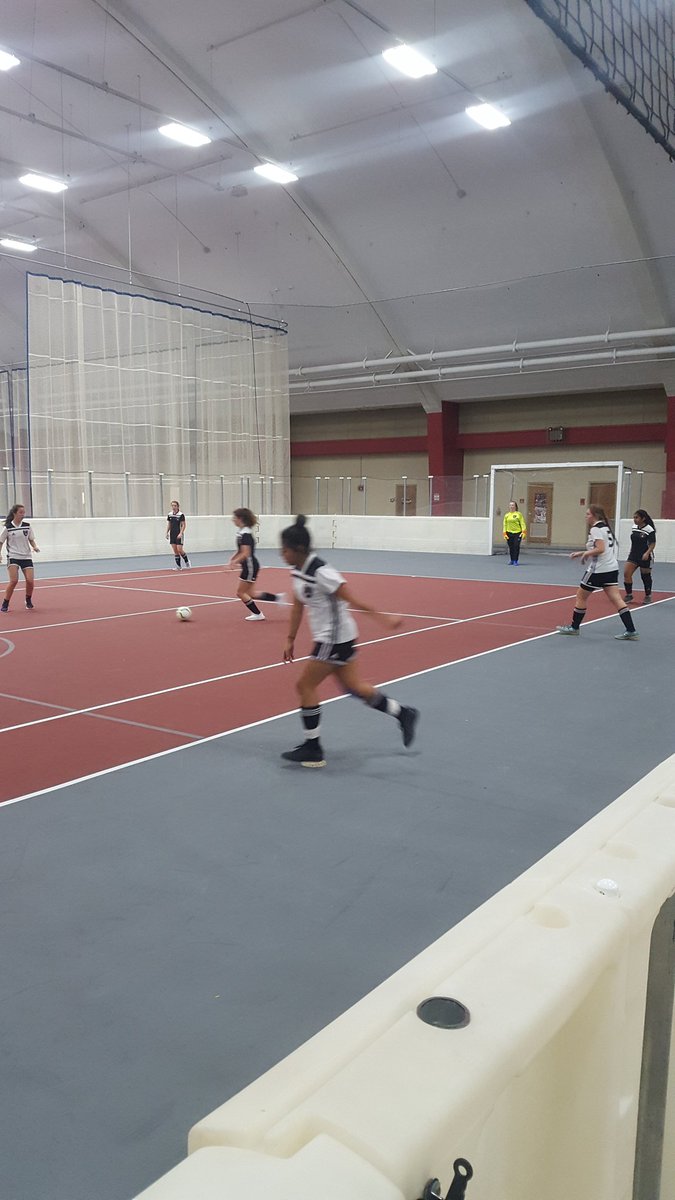 NIFCsoccer's tweet photo. Pics from our first Futsal games of the winter for HS girls! Great stuff today ladies! #developmentthroughtraining #dowork https://t.co/ZUI3WITc1Q