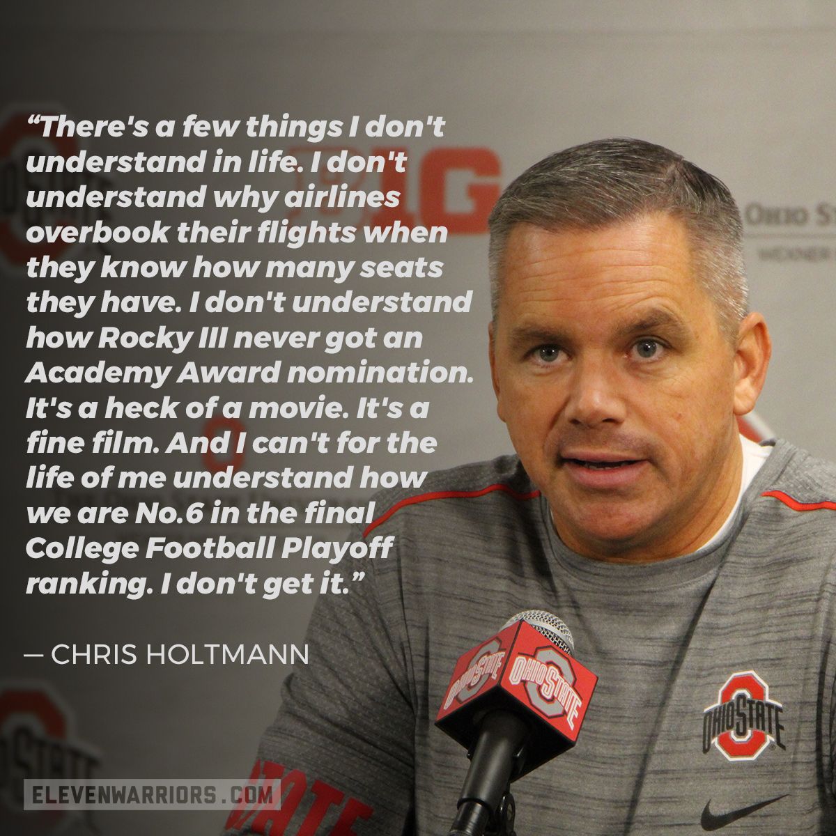 11W's tweet image. We don't deserve Chris Holtmann.