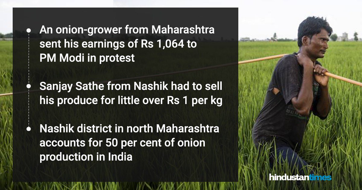 htTweets's tweet photo. “It was painful to see such paltry returns on four months of toil. Hence I have donated Rs 1,064 to Disaster Relief Fund of the PMO as a protest. I had to pay additional Rs 54 for sending it by money order,” the farmer said. 

Full story: https://t.co/zSUAUpYJfO https://t.co/t3NJJbul3V