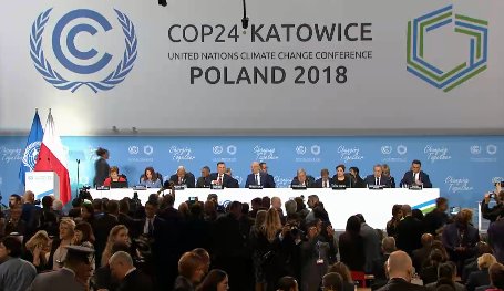 PIB_India's tweet photo. Union Environment Minister @drharshvardhan along with Secretary @moefcc, attending the opening ceremony of #COP24 at Katowice, Poland.
#IndiaInCOP24 https://t.co/8FoUuXPUlE