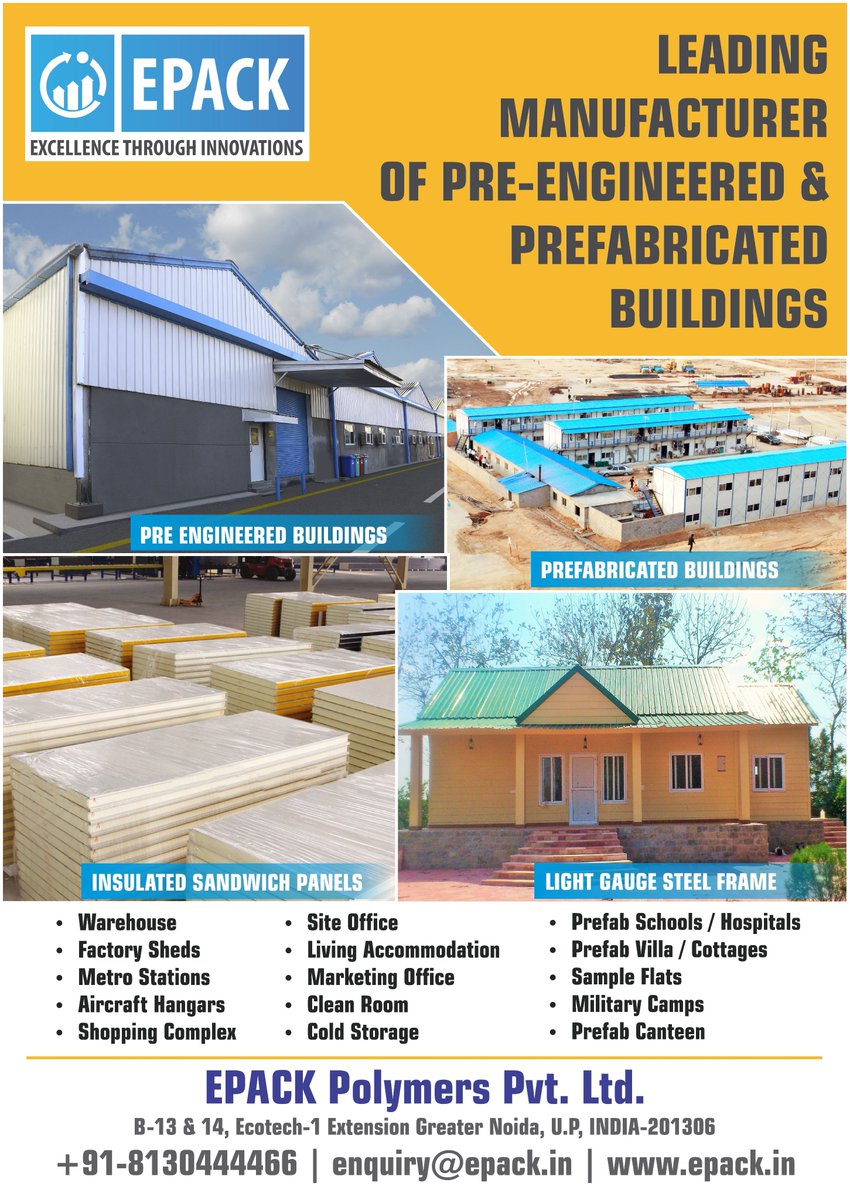 EPACKPrefab's tweet photo. EPACK is one the leading manufacturer of Pre-Engineered and Prefabricated Buildings.

For more info visit us at https://t.co/gY3Q2x3ena

#PreEngineeredBuildings #PrefabricatedStructures #PrefabricatedBuildings #EPACK #PEB #TurnkeySolutionProvider #LeadingManufacturer https://t.co/EshWCrMJ6h