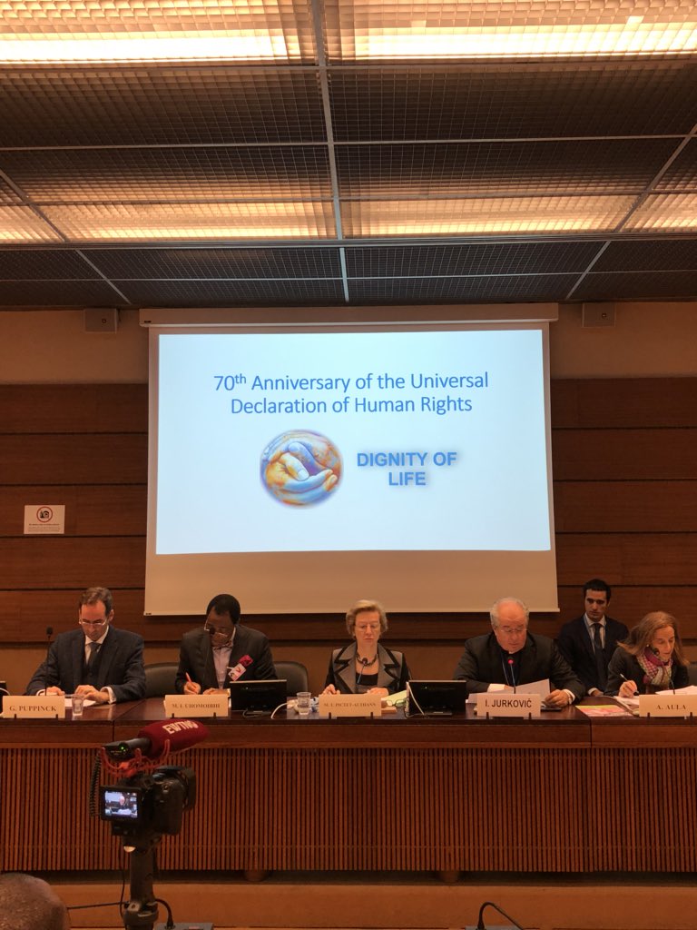 Order_UNOG's tweet photo. Dignity of Life - opening remarks by the Apostolic Nuncio Mgr. Ivan Jurkovič https://t.co/BwpGHaFxBx