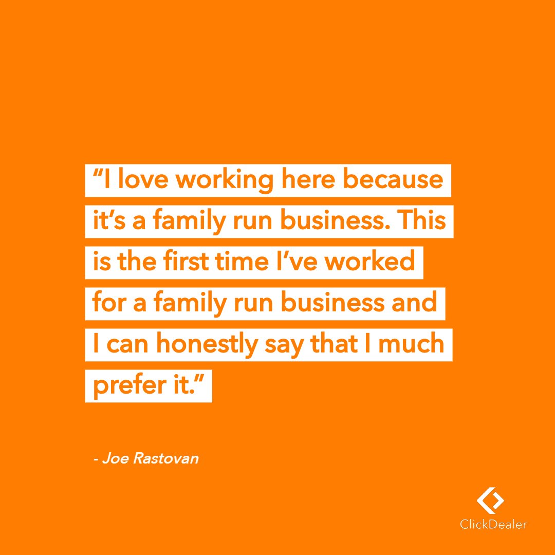 ClickDealerLTD's tweet photo. Onboarding Specialist, Joe Rastovan's response when asked "What do you love most about working at Click?" #MeetTheClickers #ClickersUK https://t.co/YwbNFqR1aJ