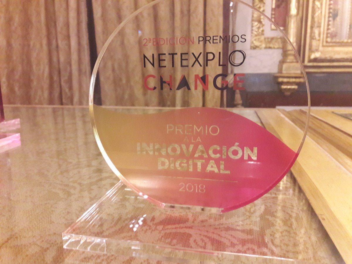 EvaFdezAp's tweet photo. Felices y orgullosos de lograr uno de los premios a la innovacion digital con nuestro programa Disruptive #NetexploSpain2018 https://t.co/uIN8UUfwHw