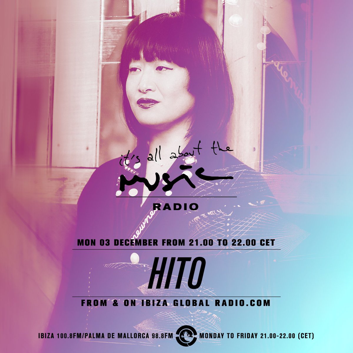 aboutmusicradio's tweet photo. Tune in for @_hito_ at 9PM/10PM CET from and on @ibizaradio ! It's all about the Music 🔛🔊⚡️❤️

https://t.co/95KOC1h5pT #webradio
FM 100.8 #Ibiza #Formentera
FM  98.8 #Palma de #Mallorca

#itsallaboutthemusic #aboutmusicradio #autumn #December03 https://t.co/GkmKaGFynR