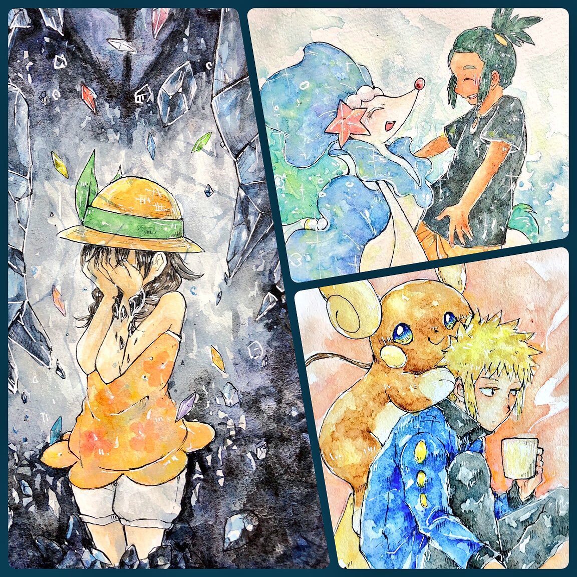 #皆の絵幅を見せてほしい
細かかったり、雑だったり
可愛く、かっこよく色々頑張ってるつもり
切ない感じのイラストが多い、です 