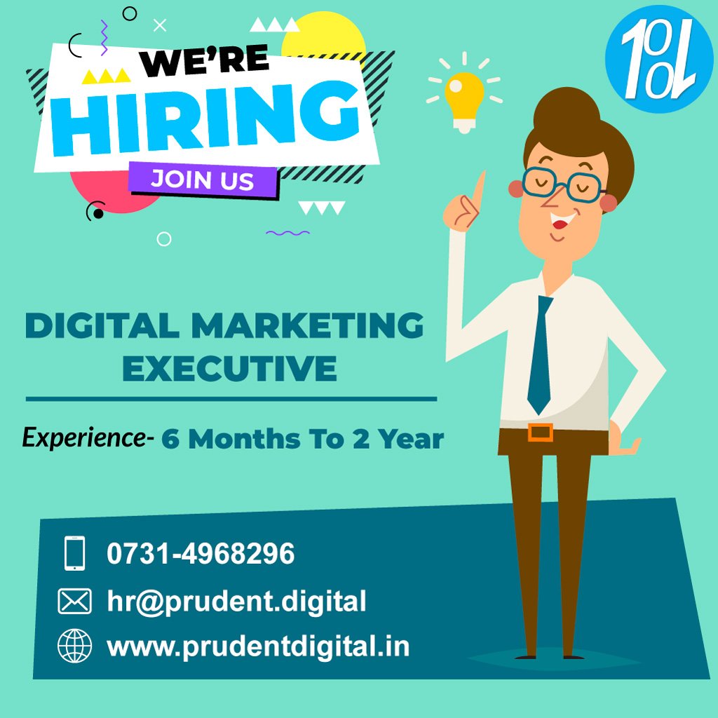 Prudent_Digital's tweet photo. !! We are looking for a talented Digital Marketing Executive to create and maintain a strong online
presence for our clients. The role is to implement online marketing strategies through digital World 
#NowHiring #DigitalMarketing #Recruitment #JobSeeker https://t.co/JVhe53uDcV