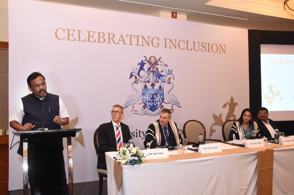TawdeVinod's tweet image. It was a delight to join ‘Celebrating Inclusion’, hosted by @worcester_uni for the honorary doctorate felicitation of Dr. Swaroop Sampat ji for her noteworthy contributions to the field of education &amp;amp; inclusion. I extend my best to her and her journey further with #MIEB.
