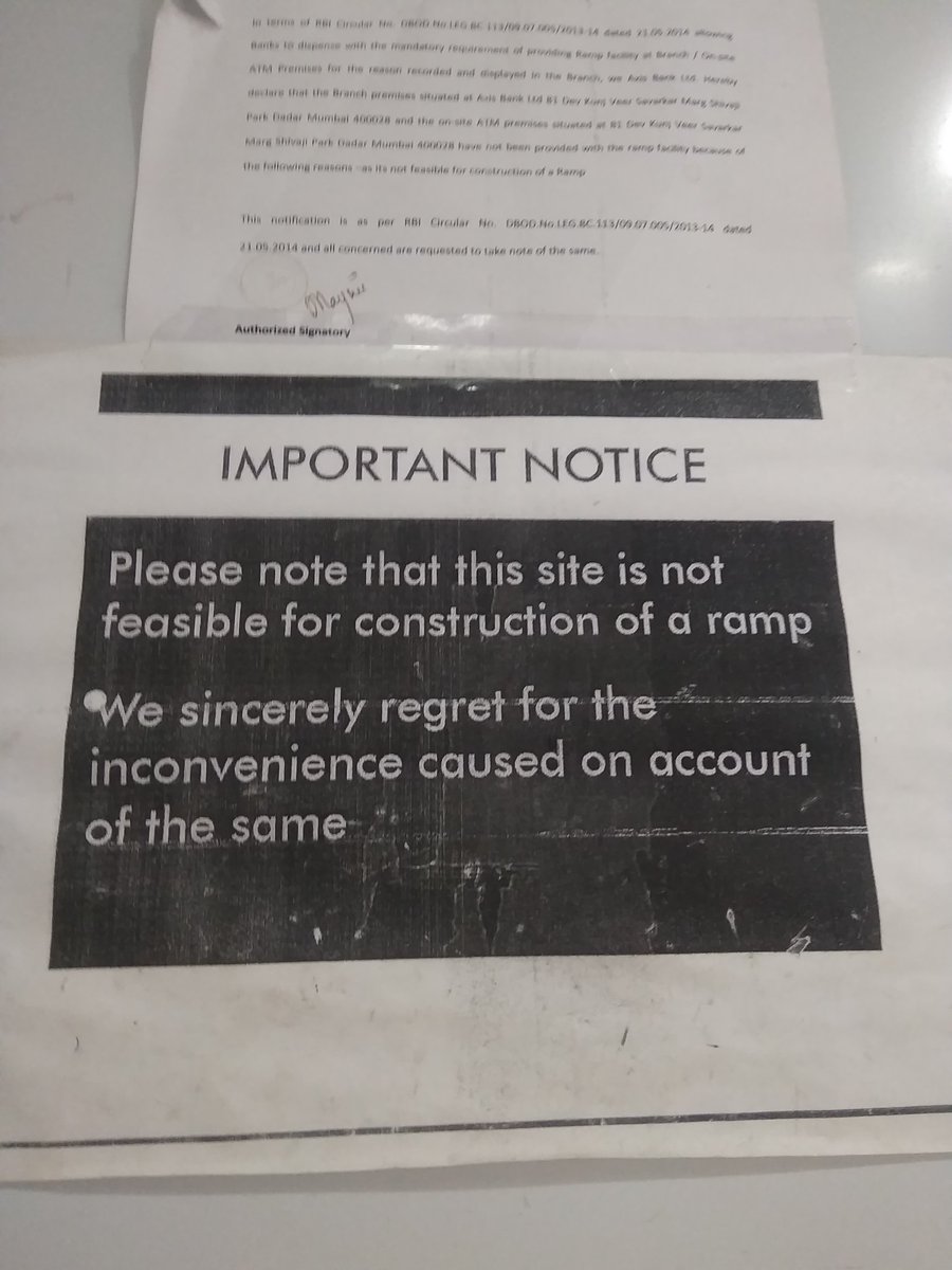 Saw this in an ATM in Mumbai. #WorldDisabilityDay #InternationalDisabilityDay #AccessibleIndia #SugamyaBharat