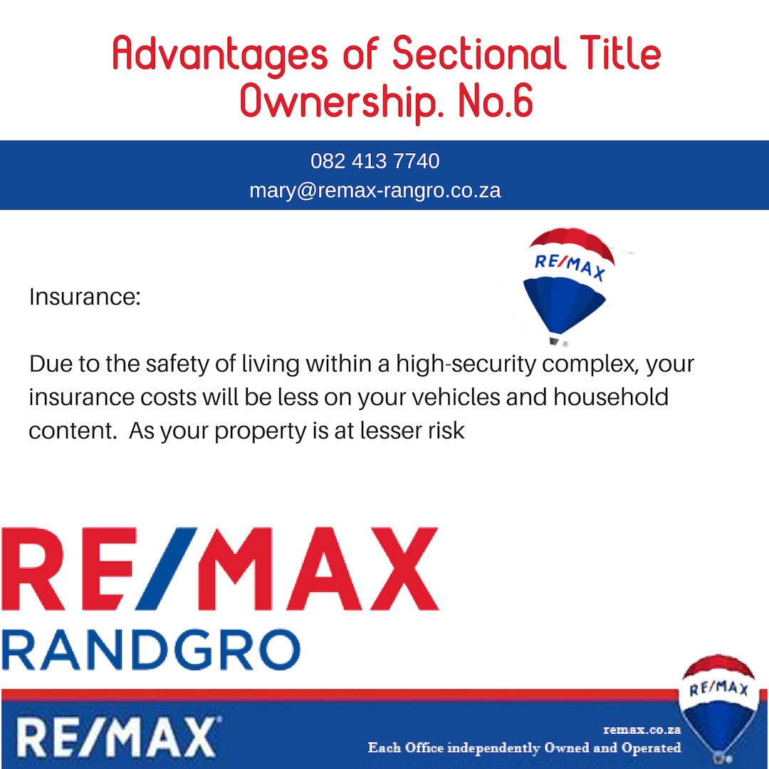 sectionalprop's tweet image. Sectional Title Living. Need answers? - Call Mary Andalaft 082 413 7740 or email info@sectionaltitlespecilalist.co.za 
or mary@remax-randgro.co.za 
#sectionaltitle #townhouse #apartments #cluster 
/www.remax-randgro.co.za/property_search_result.aspx?status=-10&amp;amp;agent_ref=352