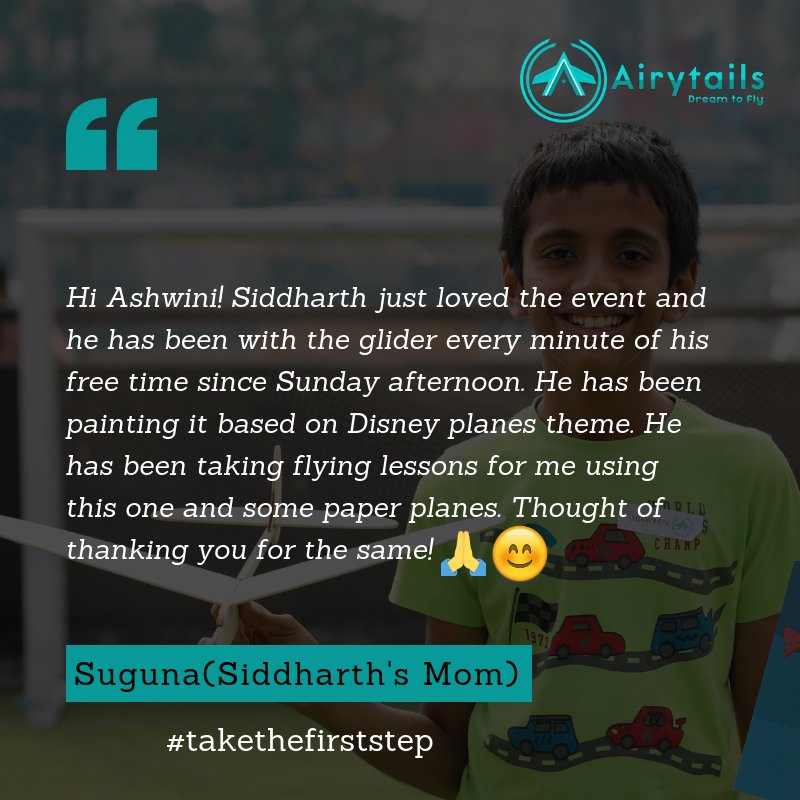Airytails's tweet photo. We're extremely happy that students are passing on our training at workshops to their parents 😄
Thanks to students like Siddharth who has the same passion as us about planes ✈️
#mondaymotivation #happytakeoff #airytails #dreamtofly #takethefirststep https://t.co/IsgndMPHsI