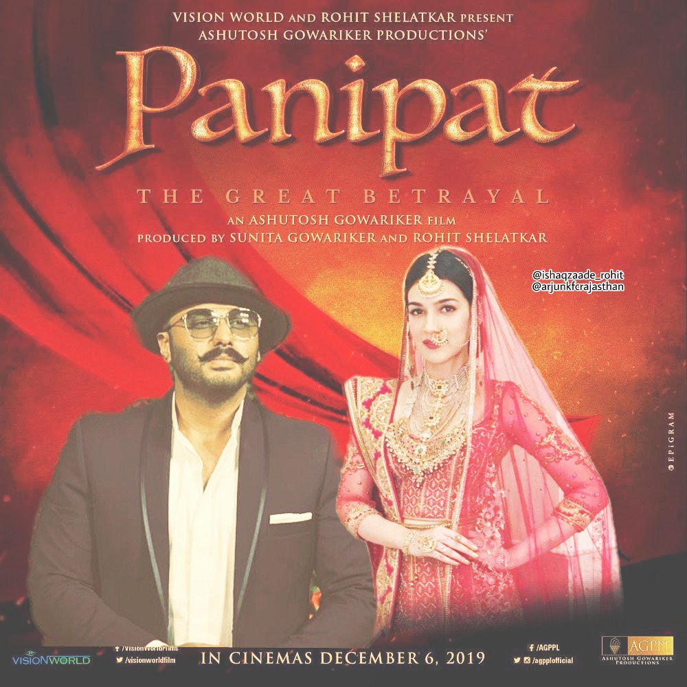 Rohit_Ak26's tweet photo. Panipat 😍💥 #fanmade Poster #myCreation ✨
सदाशिवराव भाऊ 💕 पार्वतीबाई ~
Arjun Kapoor & kriti sanon @arjunk26 & @kritisanon 😫 Hope U See this😘
Hope you Like it Baba🙈
Can't wait for #6Dec2019 #superexited.. 😁😁
#arjunkapoor #kritisanon #Panipat @ashgowariker https://t.co/EA8UqnBtnV