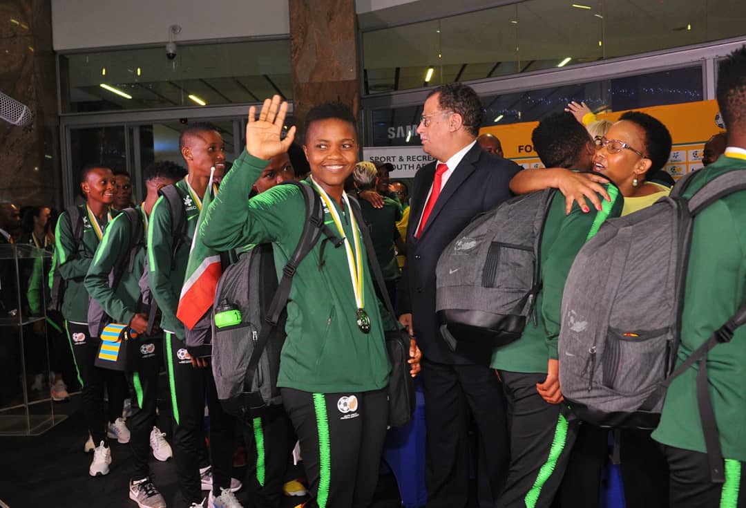 South Africa receive heroes' welcome on AWCON return