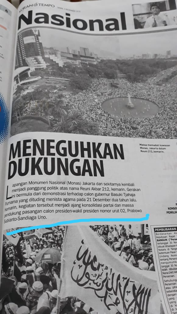 wiwikpermata_'s tweet photo. Yang kmrn itu 212 kampanye numpang celup prabowo dgn jumlah 40 ribu org
#212KampanyeTerselubungPrabowo
#40RibuMassa212DitunggangiPrabowo https://t.co/amqnV3x1bE