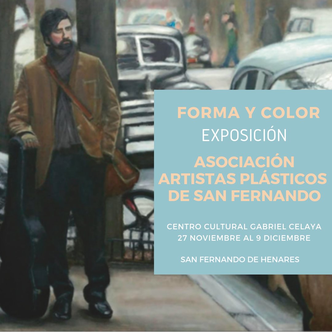 Cultural_SFH's tweet photo. #AgendaCulturalSFH
Exposición "Forma y Color" de la Asociación de Artistas Plásticos de San Fernando. 
Centro Cultural Gabriel Celaya. Plaza Fernando VI.
Puedes visitarla hasta este domingo 9 de diciembre. 
Cerrado el jueves 6 y el sábado 8 de diciembre. 
Actividades gratuitas. https://t.co/rV2zarmKTQ
