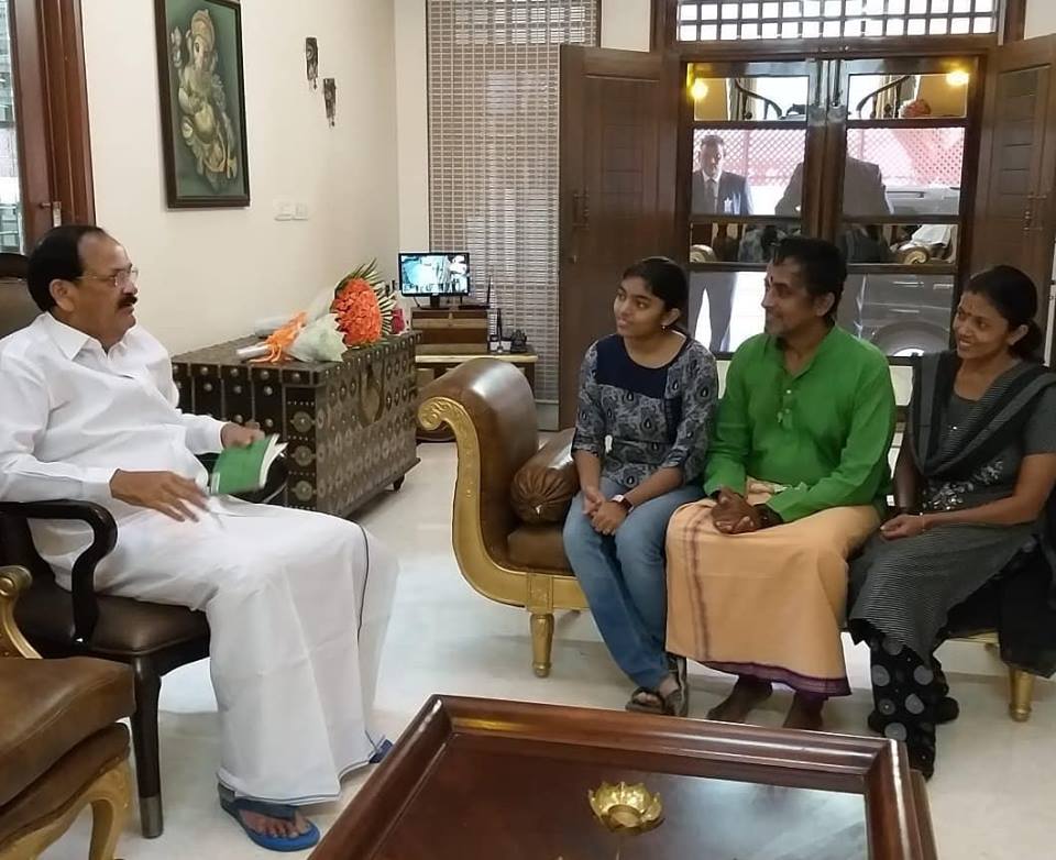 TrichyPlusindia's tweet photo. Today our Trichy Plus Directors met the Vice President of India Honorable Shri Venkaiah Naidu sir this Morning at his residence in Chennai.Honorable VP met Sagarikka sathya and appreciated her for writing the book.
#vicepresidentofindia #bjp #venkaiahnaidu #trichyplus https://t.co/f1Yx1q9Plp
